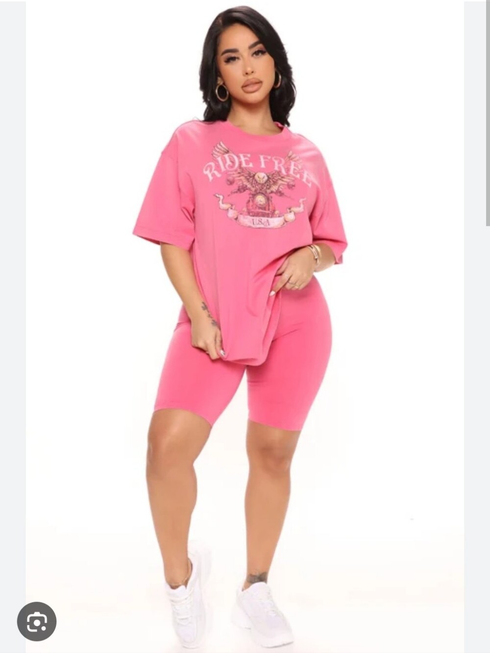 Fashion Nova Free Rider Biker Shorts Set- 2X